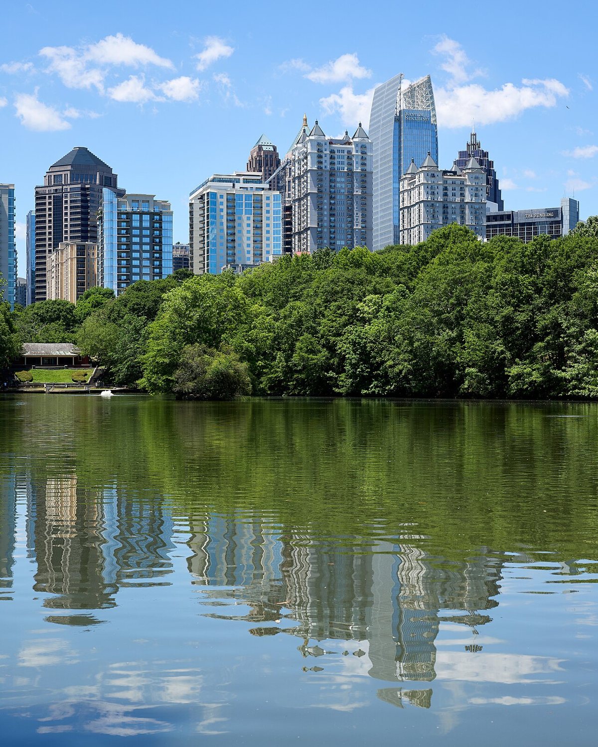 the Midtown skyline from Piedmont Park
