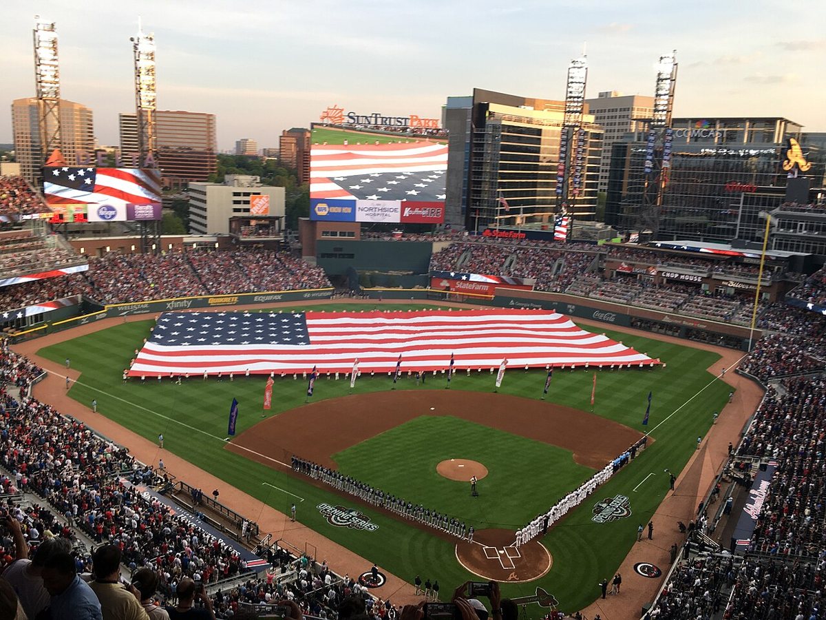 a Braves game at Truist Park