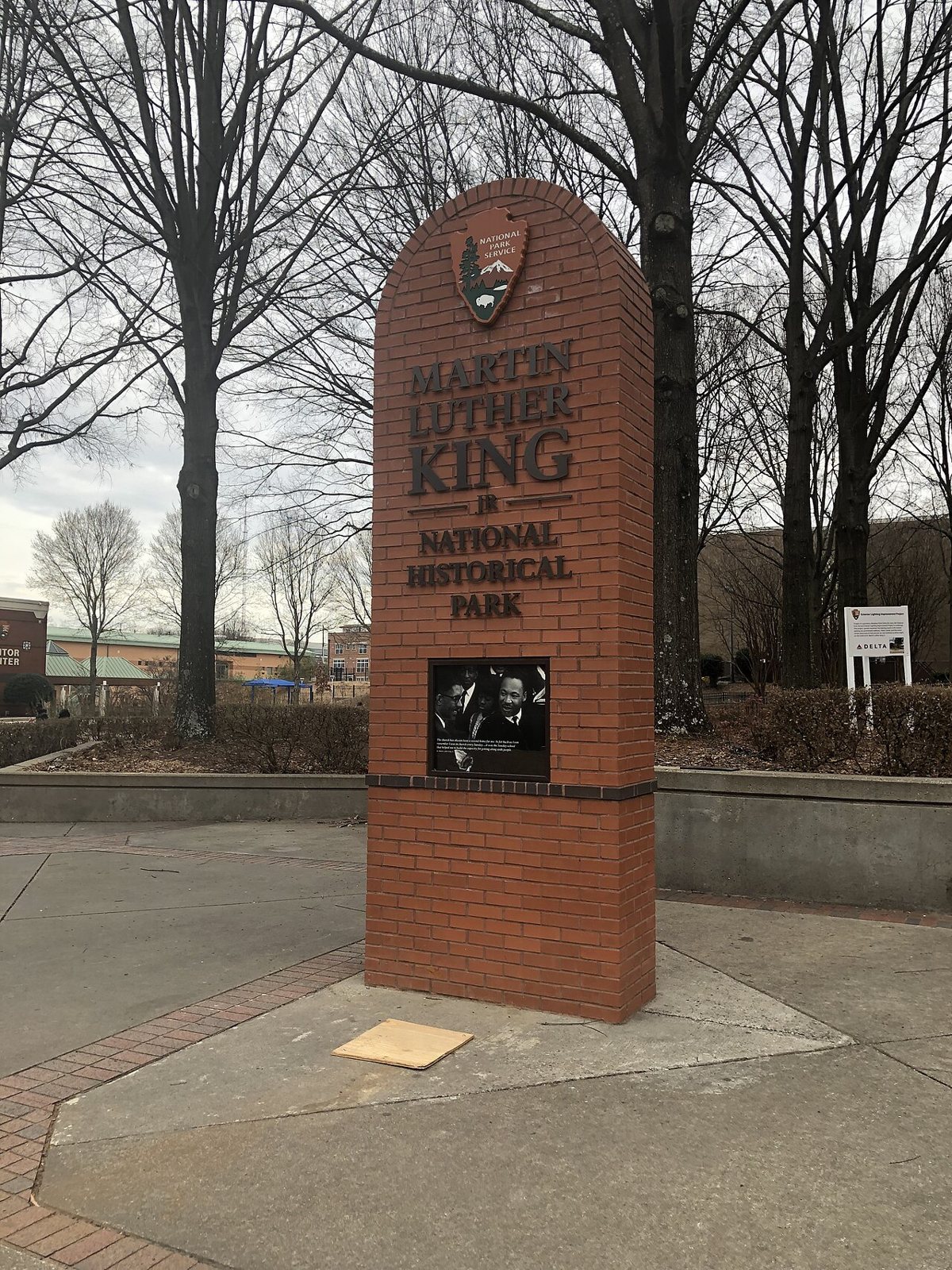 Ebenezer Baptist Church and the birth home of Martin Luther King Jr on Auburn Avenue in Atlanta
